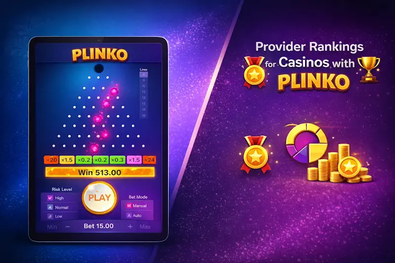 Настройки уровня риска в Plinko